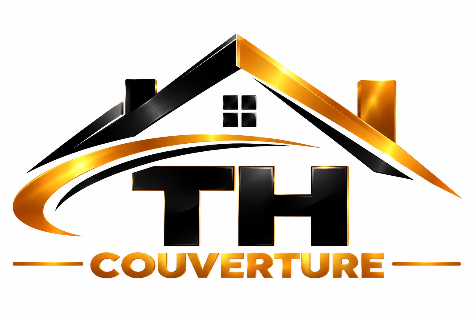 Logo TH Couverture noir et or
